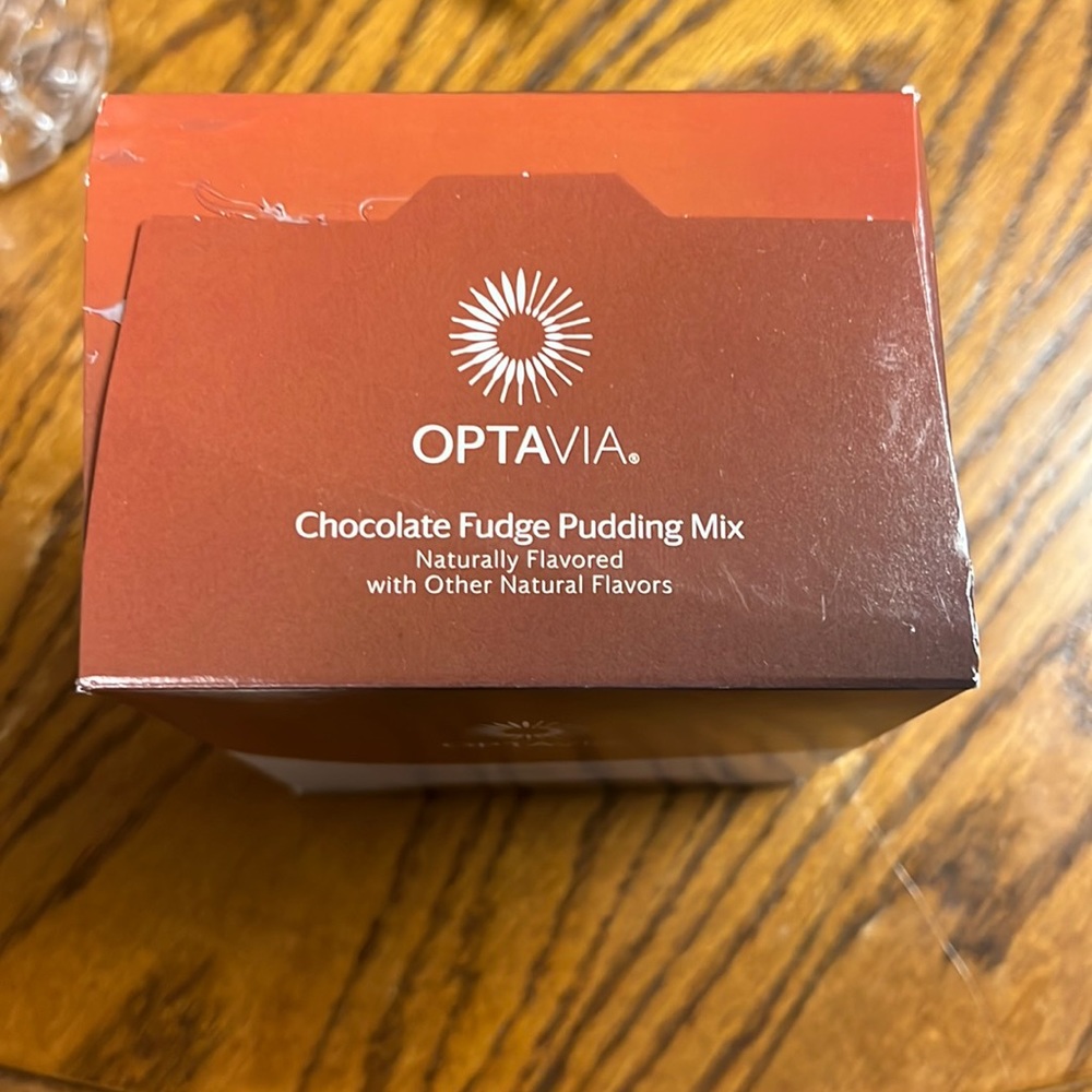 Optavia chocolate fudge pudding box